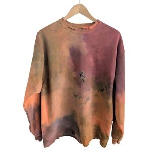Hand-Dyed Distressed Crewneck (Men’s Size L)